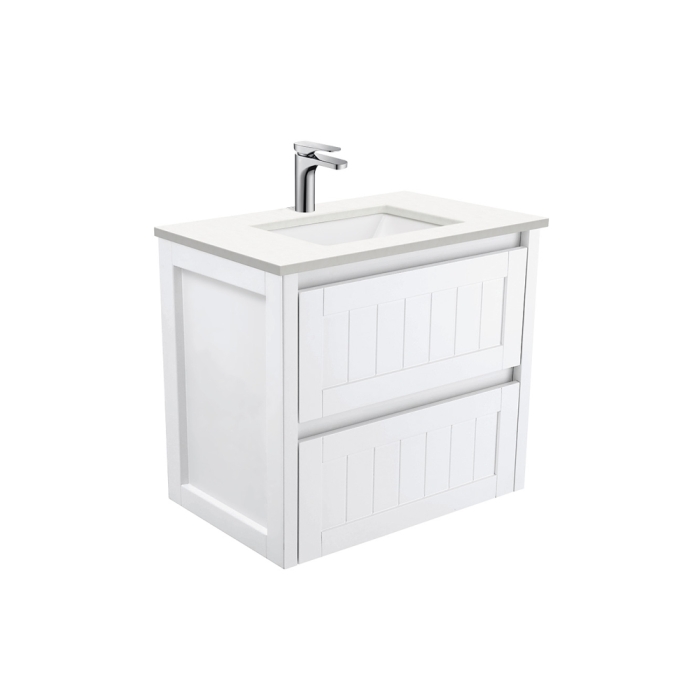 Fienza Sarah Crystal Pure Undermount 750 Hampton Wall-Hung Vanity