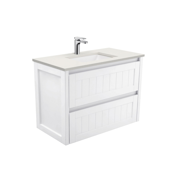 Fienza Sarah Roman Sand Undermount 900 Hampton Wall-Hung Vanity