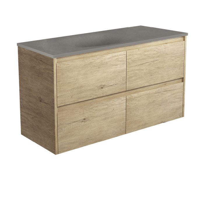 fienza Satori Amato 1200 Scandi Oak Wall-Hung Vanity Scandi Oak Panels