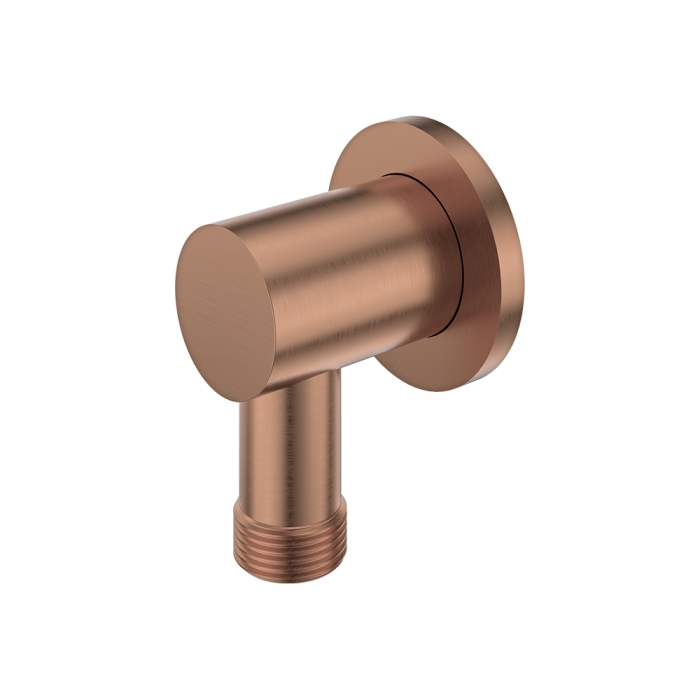 fienza Shower Inlet Elbow with Dual Check Valve Brushed Copper