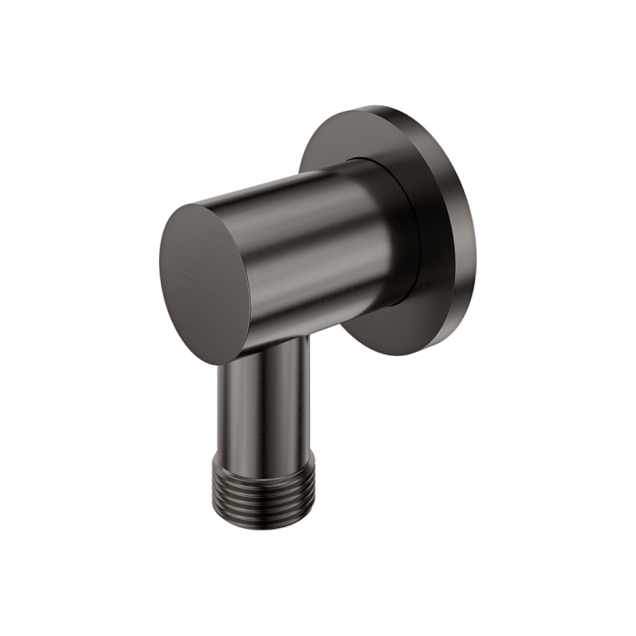 fienza Shower Inlet Elbow with Dual Check Valve Gun Metal