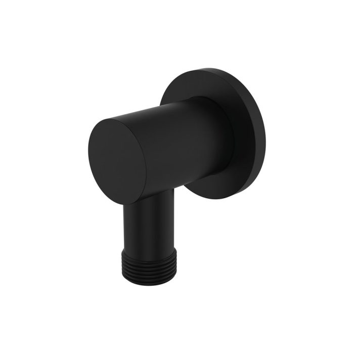 fienza Shower Inlet Elbow with Dual Check Valve Matte Black