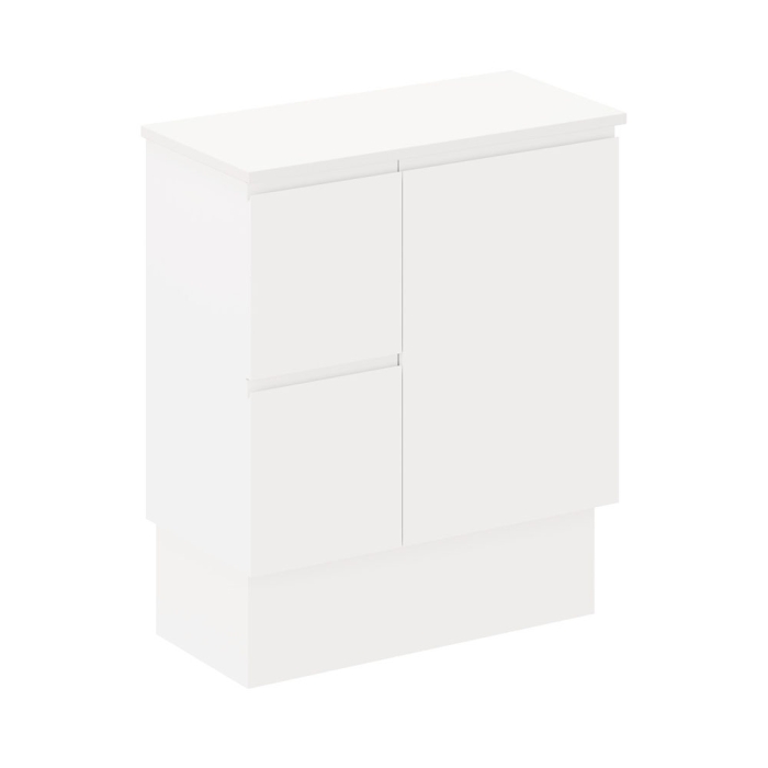 fienza Siska 750mm Ensuite Depth Cabinet on Kick Left Drawers