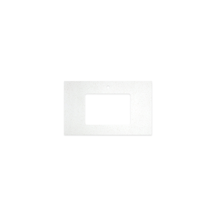 Fienza Snowflake Solid Surface Top Rectangular Full Depth With Single Undermount Basin Hole & Tap Hole 750mm