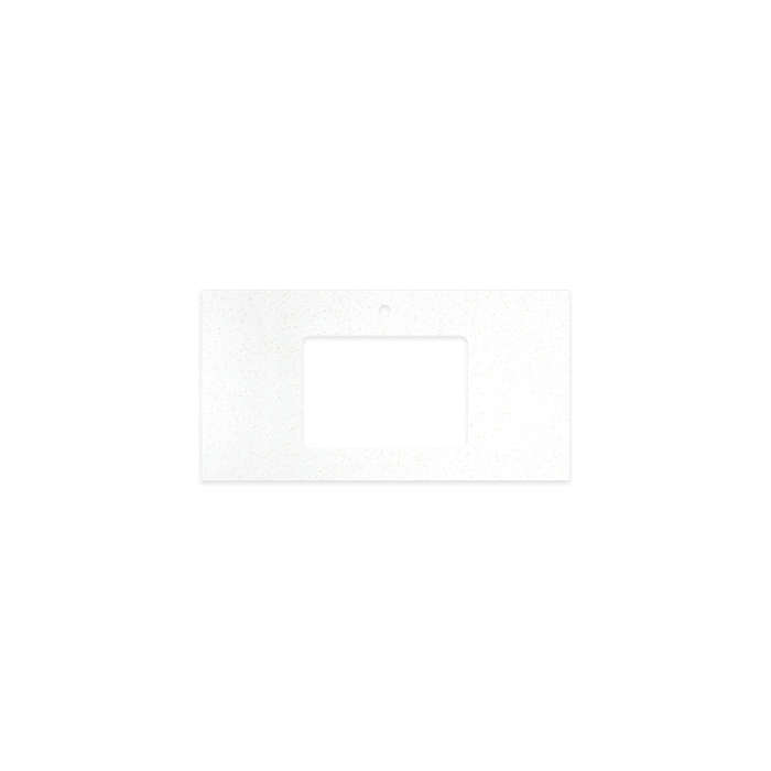 fienza Snowflake Solid Surface Top Rectangular Full Depth with Single Undermount Basin Hole & Tap Hole 900mm