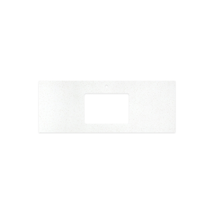 fienza Snowflake Solid Surface Top Rectangular Full Depth with Single Undermount Basin Hole & Tap Hole 1200mm