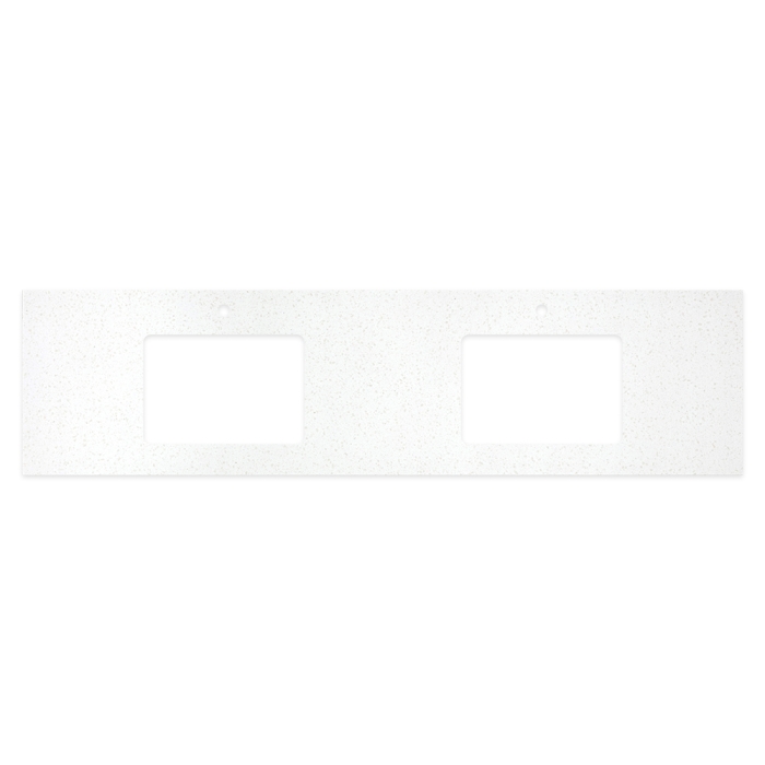 fienza Snowflake Solid Surface Top Rectangular Full Depth with Double Undermount Basin Hole & Tap Holes 1800mm