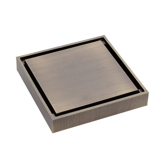 fienza Square Tile 2-in-1 Floor Waste 88mm Outlet Antique Brass