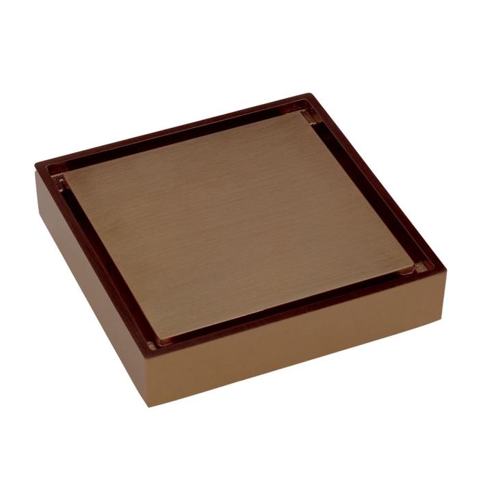fienza Square Tile 2-in-1 Floor Waste 88mm Outlet Brushed Copper