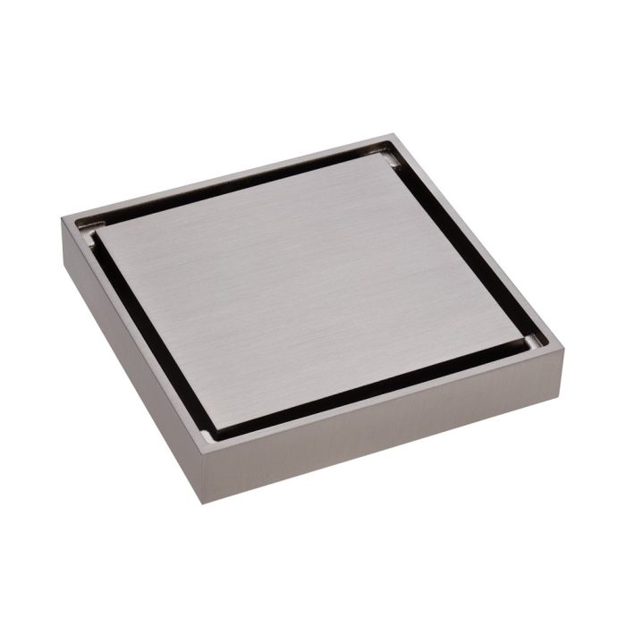 fienza Square Tile 2-in-1 Floor Waste 88mm Outlet Brushed Nickel