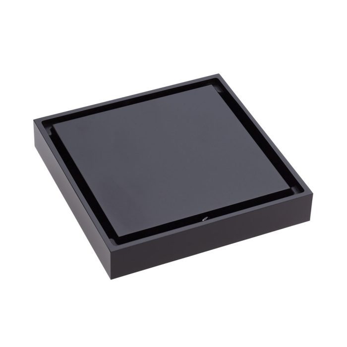 fienza Square Tile 2-in-1 Floor Waste 88mm Outlet Matte Black