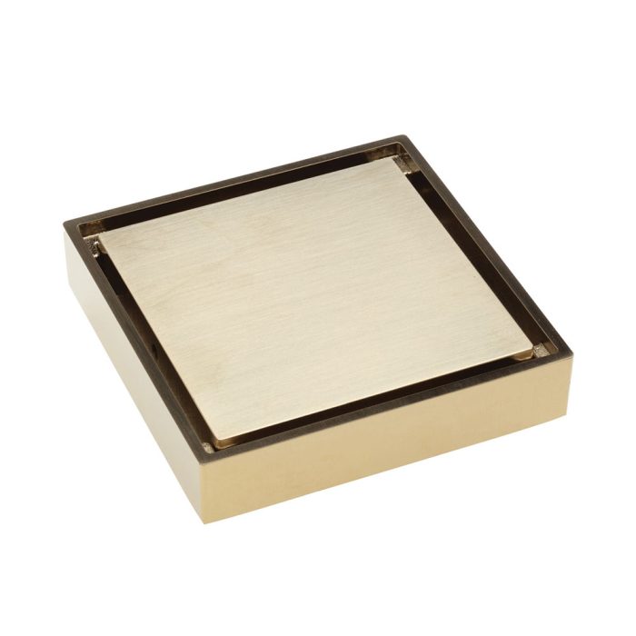 fienza Square Tile 2-in-1 Floor Waste 88mm Outlet Urban Brass