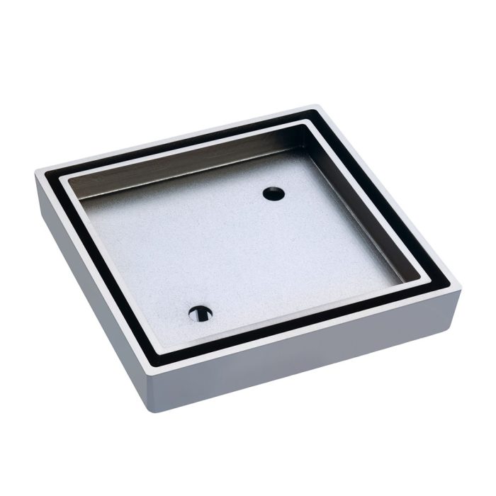 fienza Square Tile Bed Floor Waste 75mm Outlet Chrome