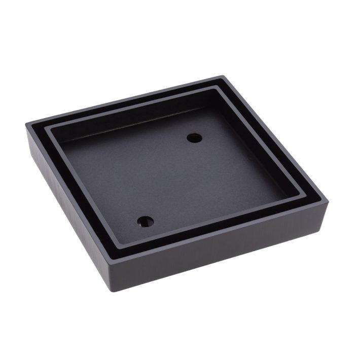 fienza Square Tile Bed Floor Waste 75mm Outlet Matte Black