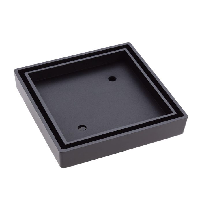 fienza Square Tile Bed Floor Waste 88mm Outlet Matte Black