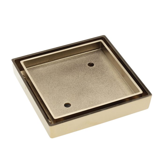 fienza Square Tile Bed Floor Waste 90mm Outlet Urban Brass