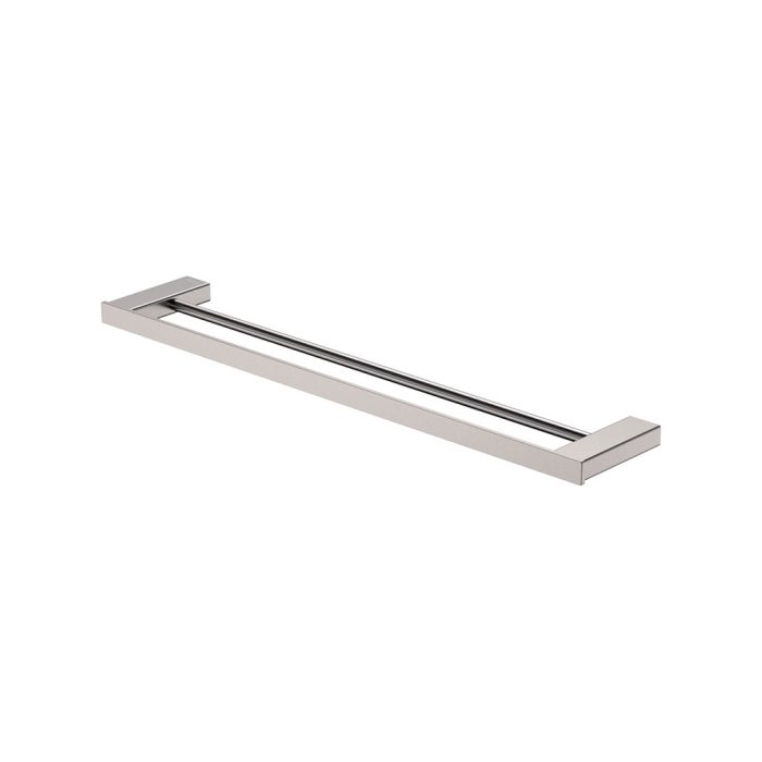 fienza Tono Double Towel Rail 610 mm Brushed Nickel