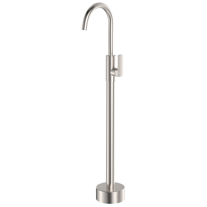 fienza Tono Floor Mounted Basin/Bath Mixer Brushed Nickel