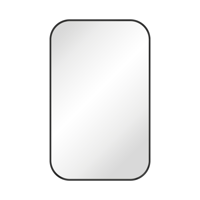 fienza Tono Matte Black Soft Square Framed Mirror 500 x 800mm