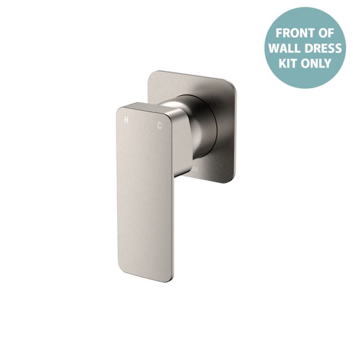 fienza Tono Wall Mixer Dress Kit Brushed Nickel Square Plate