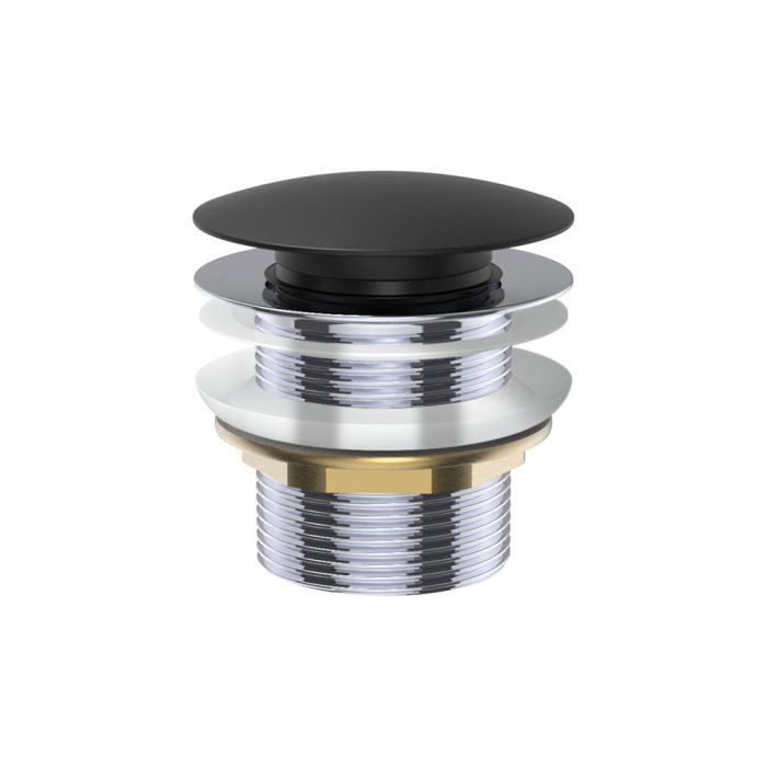 fienza Universal Pull-Out/Pop-Up Brass Cap Bath Waste Non-Overflow Matte Black