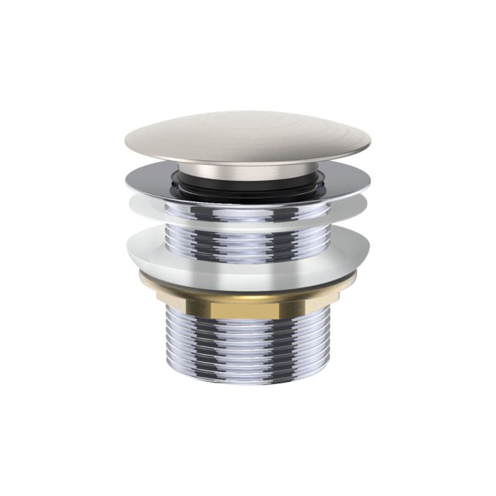 fienza Universal Pull-Out/Pop-Up Brass Cap Bath Waste Non-Overflow Brushed Nickel