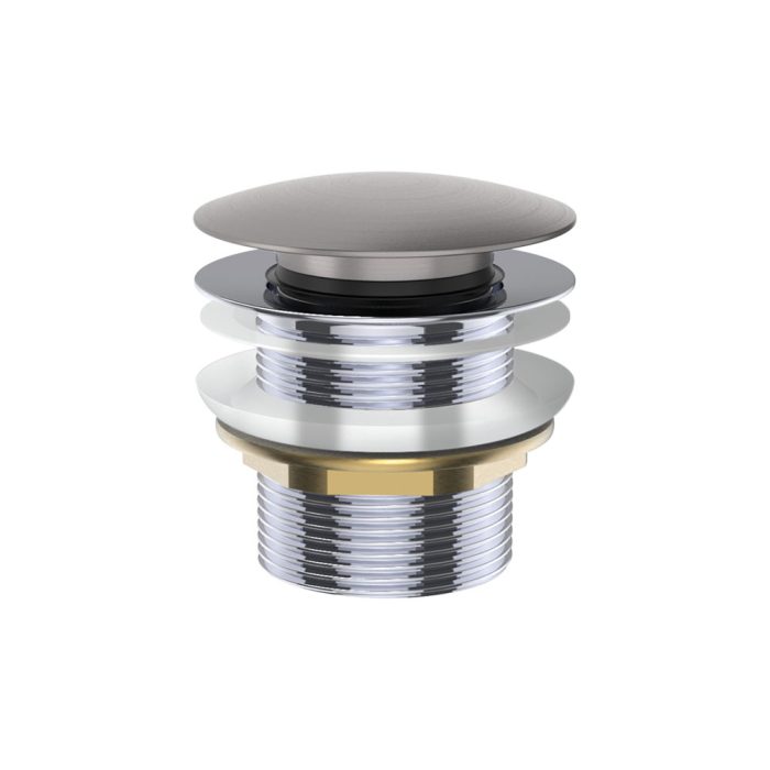 fienza Universal Pull-Out/Pop-Up Brass Cap Bath Waste Non-Overflow Gun Metal
