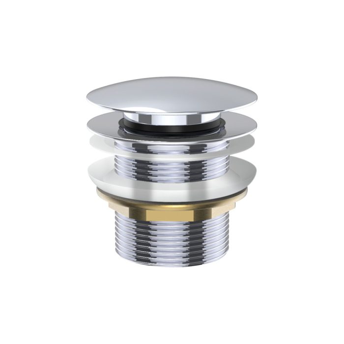 fienza Universal Pull-Out/Pop-Up Brass Cap Bath Waste Non-Overflow Chrome