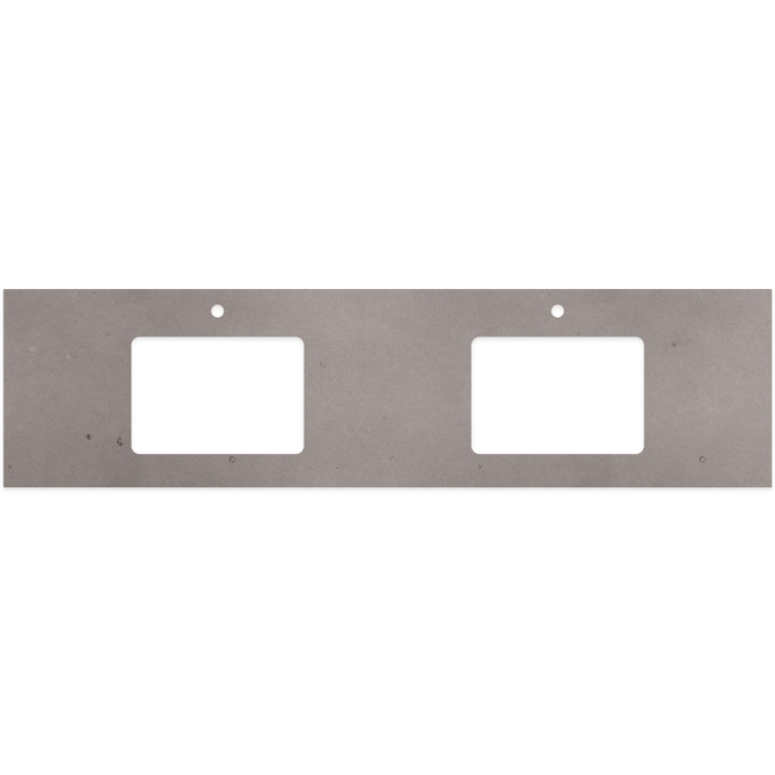 fienza Urban Crete Silica Free Stone Top Rectangular Full Depth with Double Undermount Basin Hole & Tap Holes 1800mm