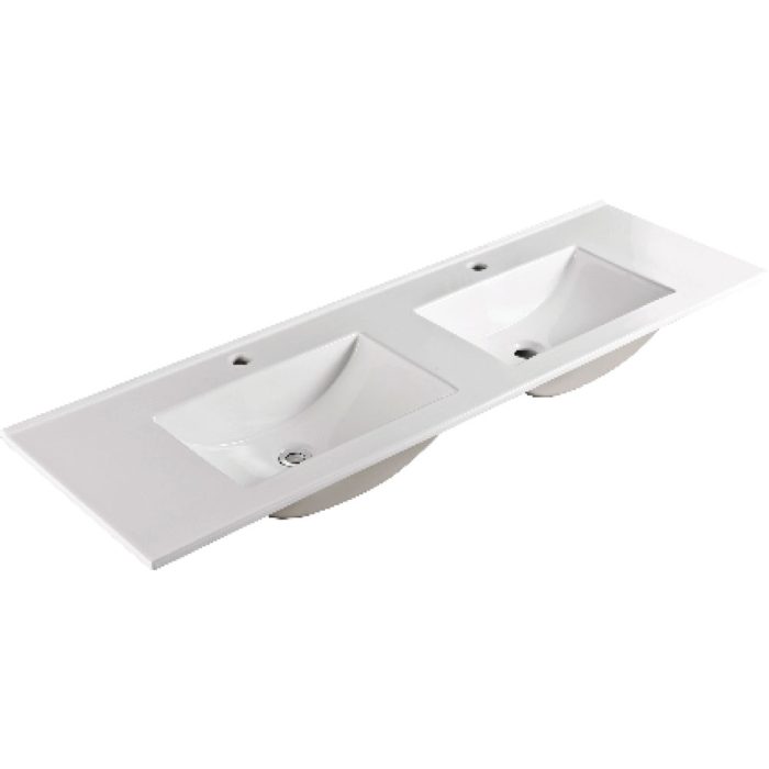fienza Vanessa Full Depth Double Bowl Poly-Marble Basin Top 1500