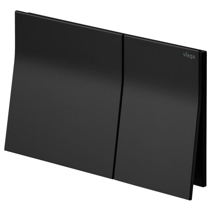 fienza Viega Visign More 200 Angled Flush Plate Matte Black Metal