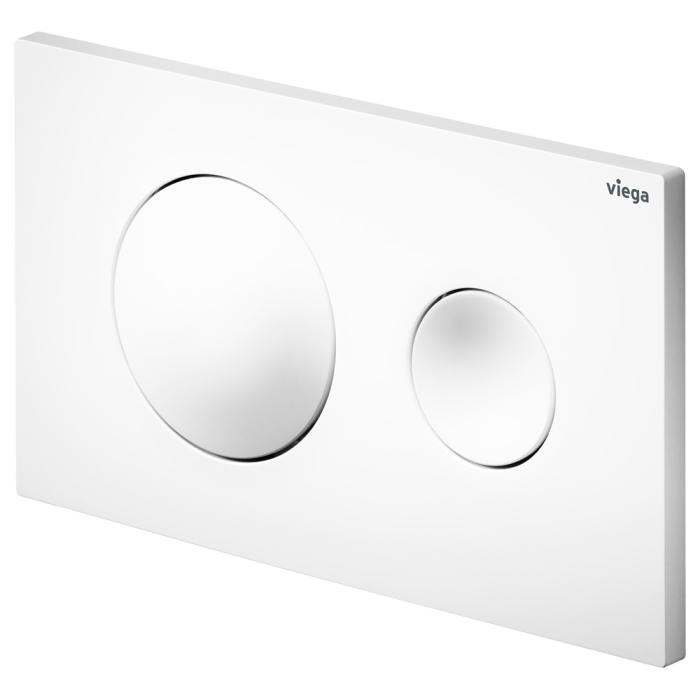 fienza Viega Visign Style20 Round Button Flush Plate Gloss White